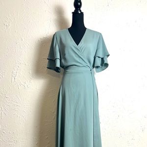 Long wrap dress